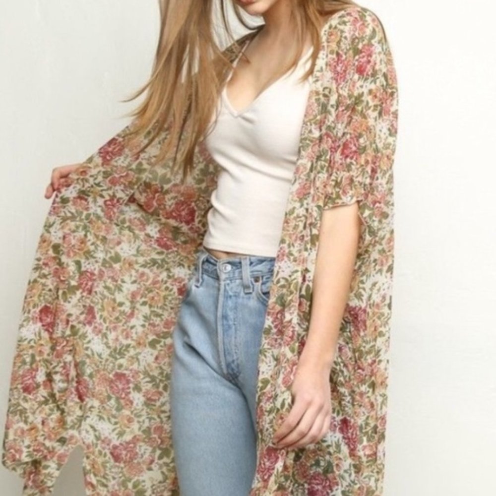 Brandy Melville Floral “Kimono”